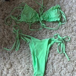 shein neon green bikini